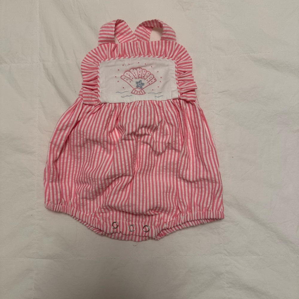 Pink Striped Kids One Piece